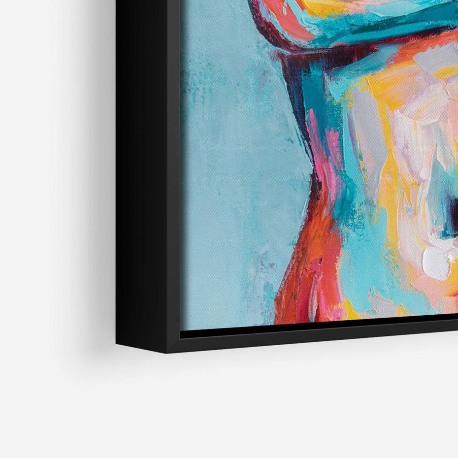 Obraz w ramie 70x100 - Nagie Natchnienie - obraz olejny, naga kobieta - rama czarna