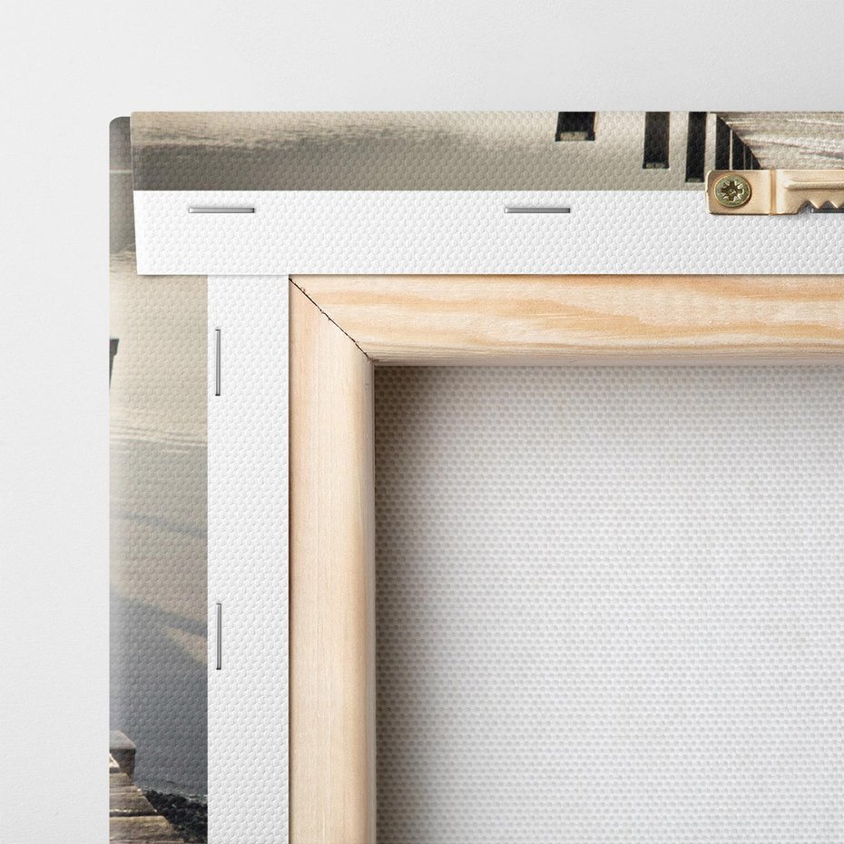 Obraz na płótnie 70x100 - Idylliczny pomost nad jeziorem - pomost, jezioro