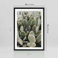 Plakat w ramie 50x70 - Kaktusowa Harmonia - kaktusy, fotografia - rama czarna