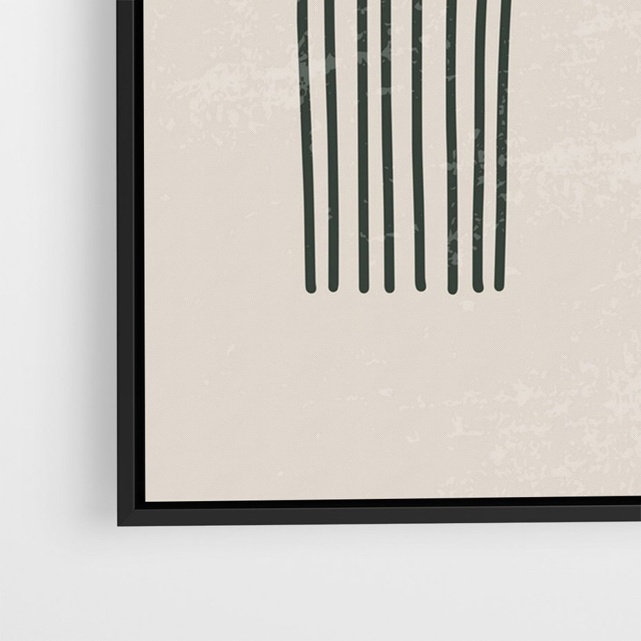 Obraz w ramie 50x70 - Intrygujące Zagięcia - boho plakat, czarna tęcza - rama czarna