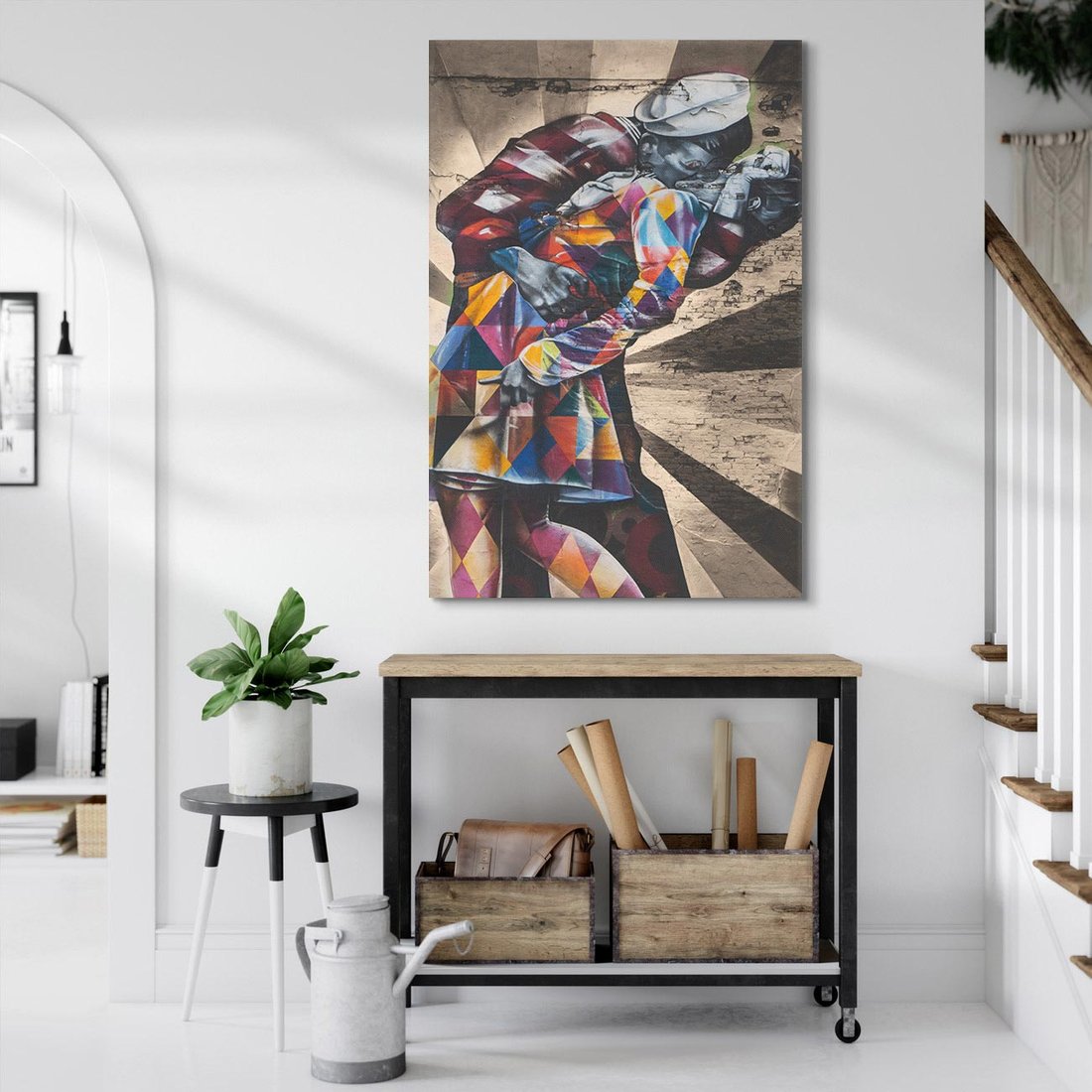 Obraz na płótnie 50x70 - Marynarz w świecie graffiti - marynarz, graffiti