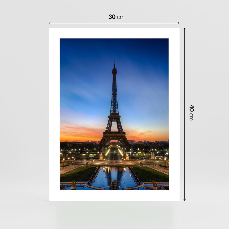 Plakat bez ramy 30x40 - Wieża Eiffla w Innej Odsłonie - wieża, Eiffla