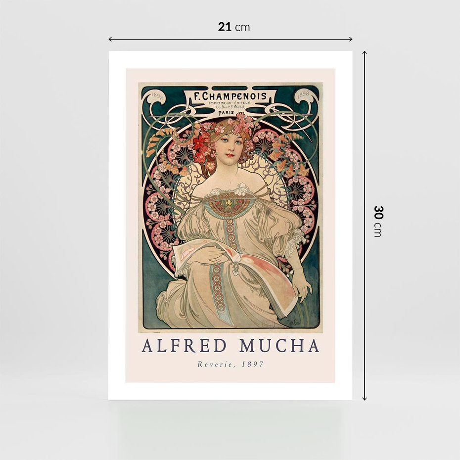 Plakat bez ramy 21x30 - Piękno Art Nouveau - plakat, obraz
