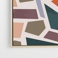 Obraz w ramie 80x80 - Modernistyczna Transcendencja - geometryczne kształty, mozaika - rama drewno