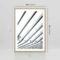 Plakat w ramie 50x70 - Czarno-Biała Fotografia Architektury - nowoczesna architektura, bialo czarny - rama drewno