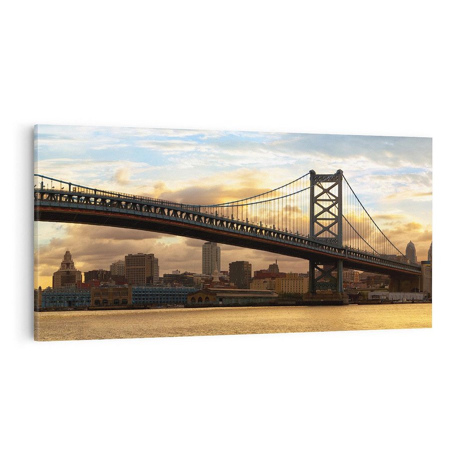 Obraz na płótnie 140x70 - Most w amerykańskim stylu - Philadelphia, most