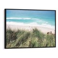 Obraz w ramie 100x70 - Harmonia Natury - widok z wydm, wydmy porośnięte trawami - rama czarna