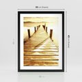 Plakat w ramie 30x40 - Stary pomost w sepia - pomost, sepia - rama czarna