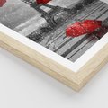 Plakat w ramie 40x50 - Czarno-biała magia Eiffla - Eiffla, Paryż - rama drewno