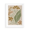 Plakat w ramie 50x70 - Subtelność Utajona - nowoczesny plakat, roślinność - rama biała