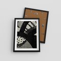 Plakat w ramie 30x40 - Nieznanie Zaskoczenia - bstrakcyjna mroczna kompozycja, nieregularne - rama czarna