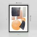 Plakat w ramie 50x70 - Geometria w Abstrakcji - abstrakcja, proste formy - rama czarna