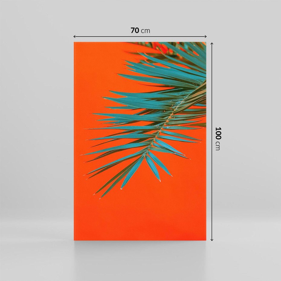 Obraz na płótnie 70x100 - Egzotyczny Urok - liście, palma