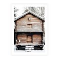 Plakat bez ramy 21x30 - Śnieżny Ustronny Raj - domek w górach, śnieg