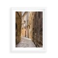 Plakat w ramie 40x50 - Perspektywa Uliczki - uliczka, perspektywa - rama biała