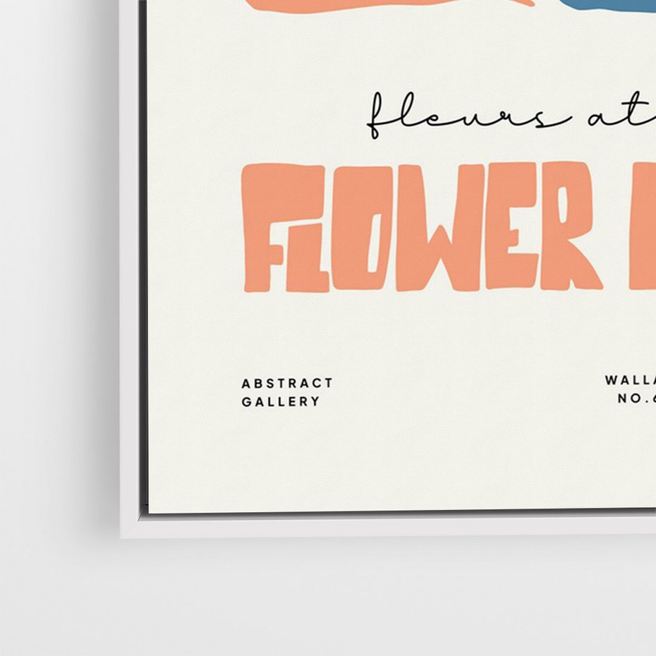 Obraz w ramie 80x120 - Rozbijające Widoki - kwiaty, nowoczesny plakat - rama biała