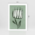 Plakat bez ramy 21x30 - Objęcia Zieleni - zielona abstrakcja, zgaszona zieleń