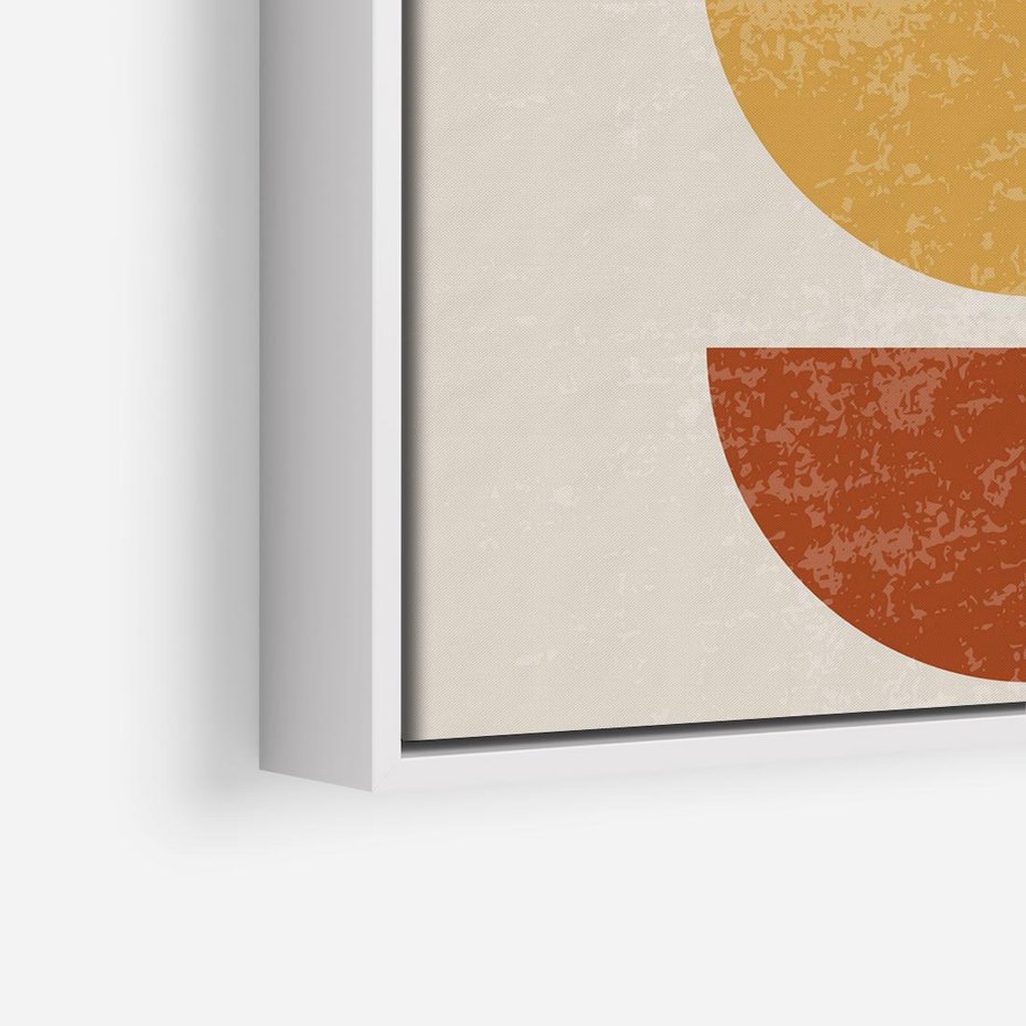 Obraz w ramie 50x50 - Geometryczne Wibracje - boho plakat, geometryczny - rama biała