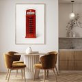 Plakat w ramie 40x50 - Ikona Londynu - Londyn, budka - rama drewno