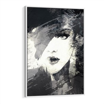 Obraz w ramie 80x120 - Abstrakcyjna wizja kobiety - abstrakcja, kobieta - rama biała