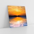 Obraz na płótnie 60x60 - Zachód słońca nad oceanem - zachód słońca,