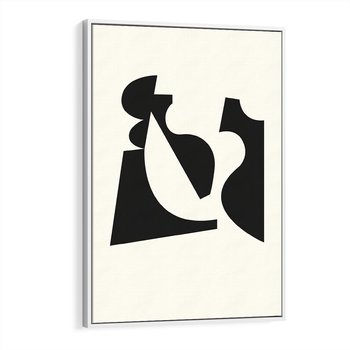 Obraz w ramie 50x70 - Tajemnicze Spektrum - abstrakcyjne kształty, geometria - rama biała