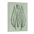 Obraz w ramie 50x70 - Energetyczne Ekspresje Natury - zielony plakat, roślinne motywy - rama biała