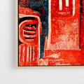 Obraz w ramie 50x70 - Mistyka Wschodnich Światów - orientalna sztuka, nawiązanie do Japonii - rama drewno