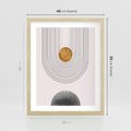 Plakat w ramie 40x50 - Geometryczny Blask - nowoczesna grafika, geometria - rama drewno