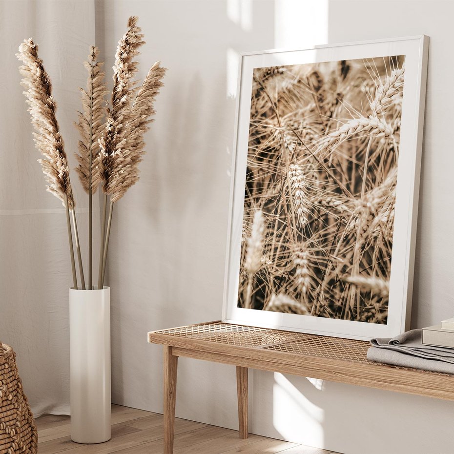 Plakat bez ramy 30x40 - Zbliżenie na Kłosy Zboża - zboża, kłosy zboża