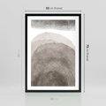 Plakat w ramie 50x70 - Przenikające Kształty - rozmyte cienie, abstrakcja - rama czarna
