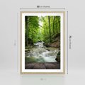 Plakat w ramie 50x70 - Plączący się strumień - rzeka, strumień - rama drewno