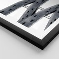 Plakat w ramie 50x70 - Monochromatyczna Sztuka Nowoczesnych Budynków - architektura, nowoczesne formy - rama czarna