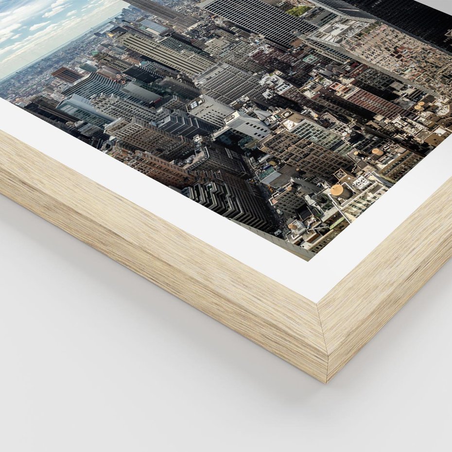 Plakat w ramie 40x50 - Duch Nowego Jorku - Manhattan, Nowy Jork - rama drewno