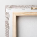 Obraz na płótnie 60x60 - Odsłonięte liściowe wspomnienia - monochromatyczne, kolory sepii