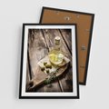 Plakat w ramie 50x70 - Oliwki w restauracji - oliwa, oliwki - rama czarna