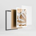 Plakat w ramie 50x70 - Siła Natury - złote, liście - rama czarna