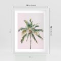 Plakat w ramie 30x40 - Błogość Tropików - palma, tropiki - rama biała