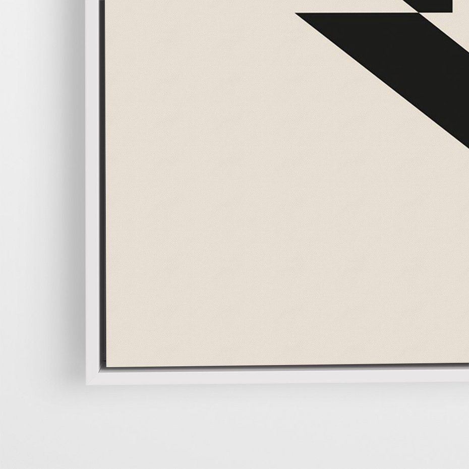 Obraz w ramie 50x70 - Rozkwitająca Abstrakcja - abstrakcyjne geometryczne kształty, minimalizm - rama biała