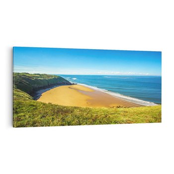 Obraz na płótnie 100x50 - Morze na Plaży - Błękitne Rajskie Zakątki - morze, plaża