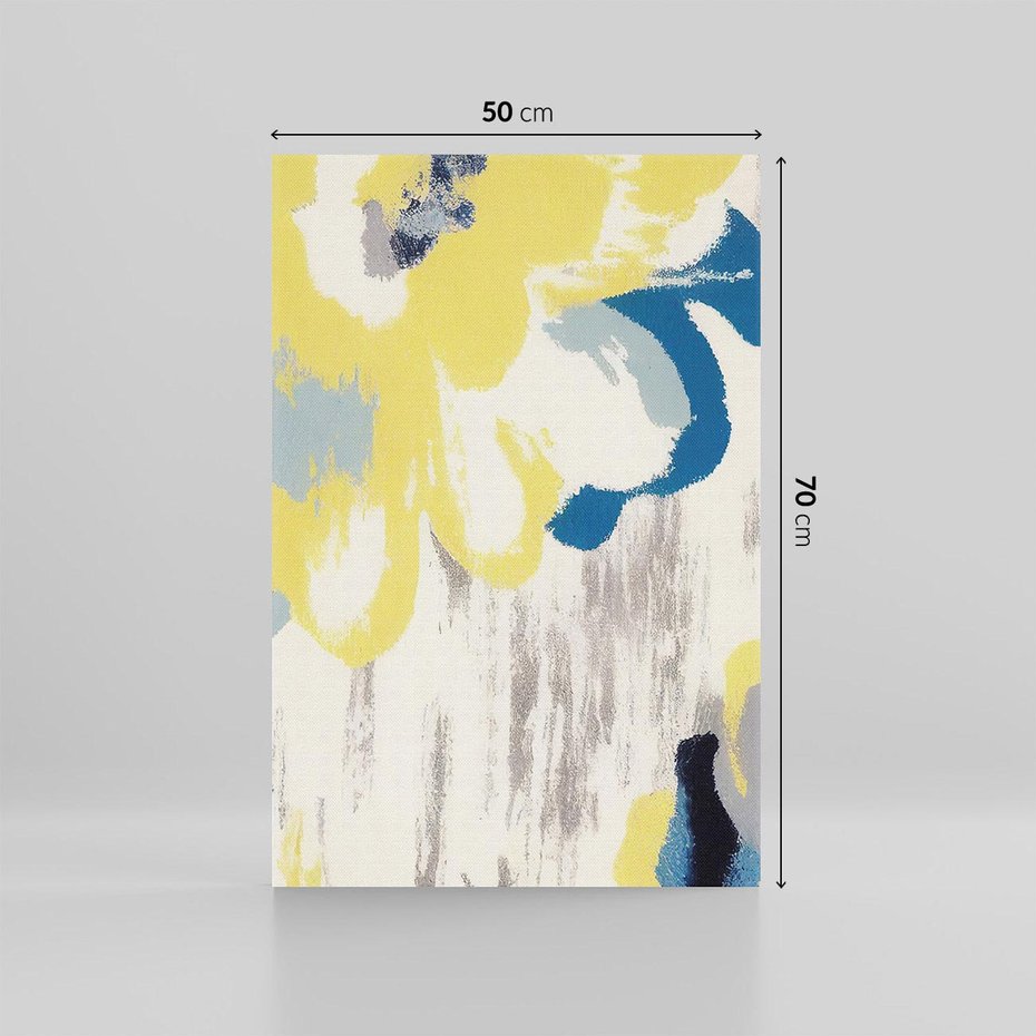 Obraz na płótnie 50x70 - Kwiatowe Impresje - malowane duże kwiaty, kolory żółty