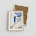 Plakat w ramie 30x40 - Powitanie Wyspy - Santorini, drzwi - rama drewno