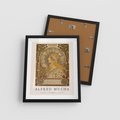 Plakat w ramie 40x50 - Mucha: Reprodukcja i Typografia na Plakacie - reprodukcja, alfons mucha - rama czarna