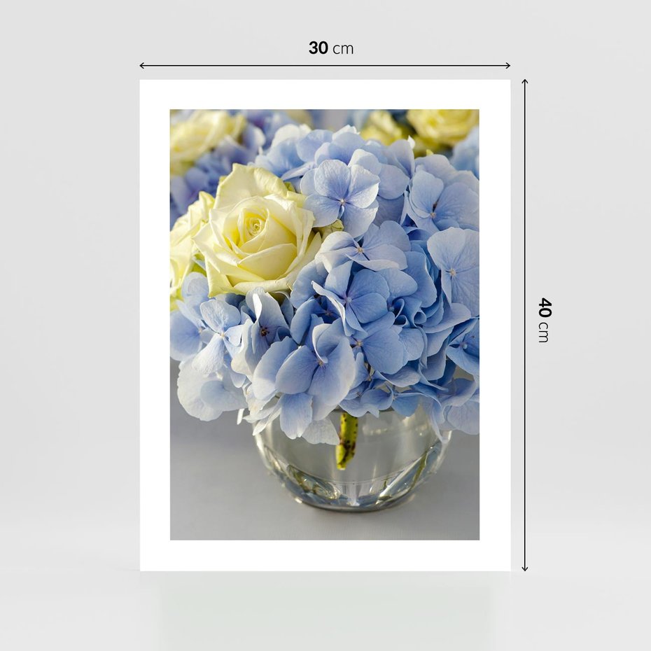 Plakat bez ramy 30x40 - Różany Bukiet - bukiet, kwiaty