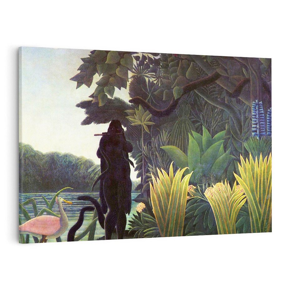 Obraz na płótnie 120x80 - "The Snake Charmer"  (1907) Henriego Rousseau - Reprodukcja - reprodukcja, obraz na płótnie