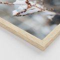 Zestaw obrazy w ramie 40x50 galeria - Zima, w, górach, gałązki - rama drewno