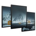 Zestaw obrazy w ramie 50x70 galeria - Skandynawia, Norwegia, góry, domek - rama czarna