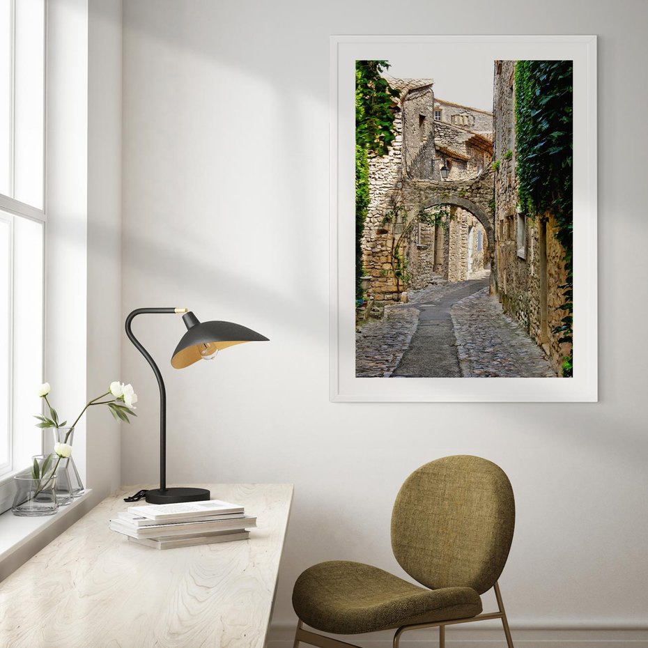 Plakat bez ramy 50x70 - Urokliwa perspektywa uliczki - uliczka, perspektywa