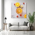 Obraz na płótnie 50x50 - Cytryny Pomarańczowy Zestaw - cytryny, pomarańcze