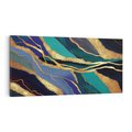 Obraz na płótnie 120x60 - Sztorm malarskich emocji - marmur, abstrakcyjna grafika
